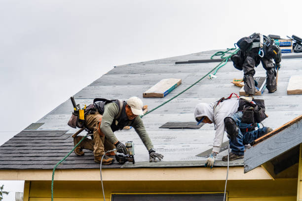 Professional Gutter Installation technician working in Bramwell, WV